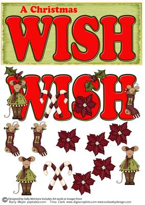 A Christmas Wish Dimensional Card.