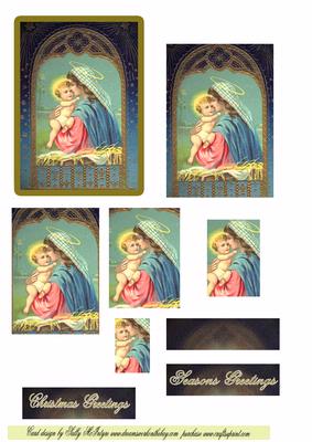 Mother and Child Christmas Greetings Season Greetingsthis Makes a Beautiful Card for a Special Person