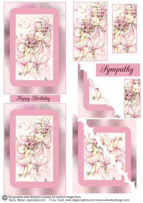 Beautiful Angel Happy Birthday with Sympathy