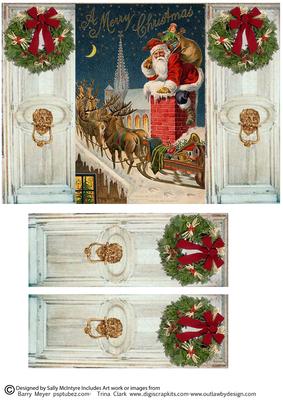 Santa and the Boys Thru the Door Gatefold.