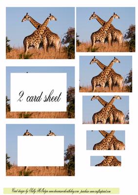 Giraffes 2 Card Sheet Pyramid and Tunnell Good Mans Card