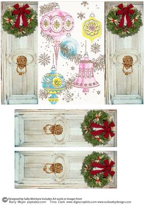Bells and Baubles Thru the Door Gatefold.