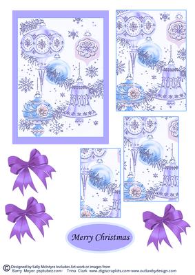 Christmas Baubles in Purple