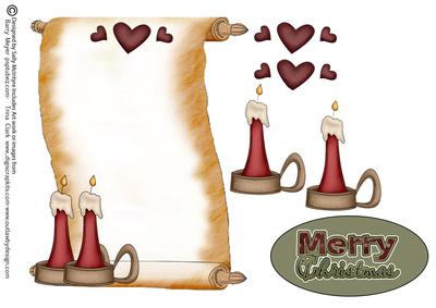 Blank Scroll for Your 3D Merry Christmas