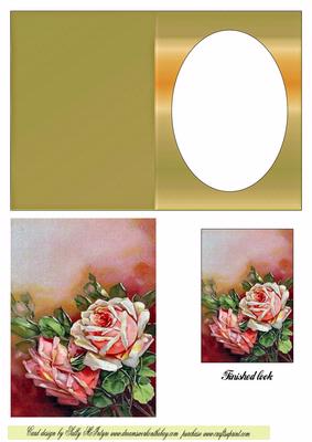 Beauty in a Rose Oval Single Window Card