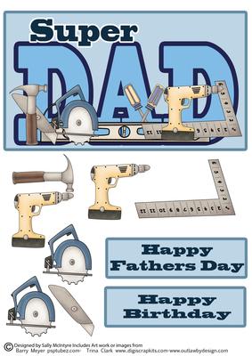 Super Dad Happy Birthday Happy Fathers Day