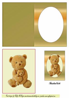 Theres a Bear in There Oval Single Window Card