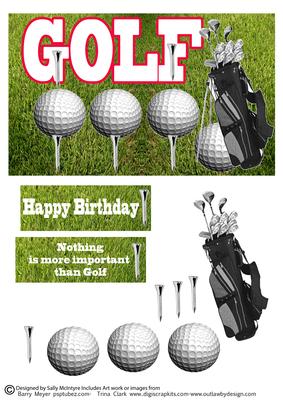 Golf Happy Birthday Nothing is More Important Than Golf