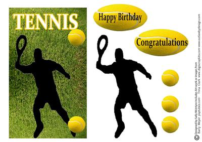 Tennis Happy Birthday Congratulations