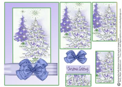 Purple Hues in the Snow Merry Christmas