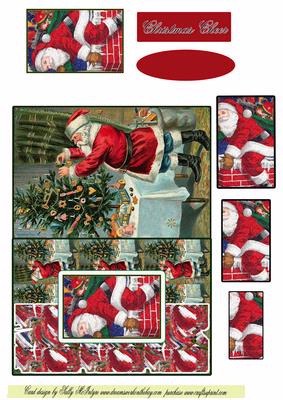 Santas Here Fold Back Card