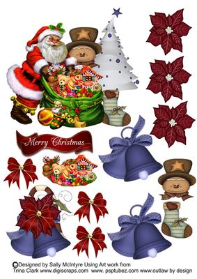 Christmas Step by Step Make 2 or 3 Card with These Images