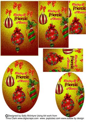 Thinking of Friends at Christmas Pyramid