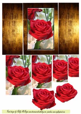 Roses, Rich Gold and Beautiful, You Choose Type of Card 3 Options