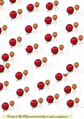 Bauble Red and Gold Back Ground Great for Your Christmas 3ds