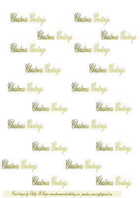 Christmas Greetings Backgrounds in Gold Other Colours Available