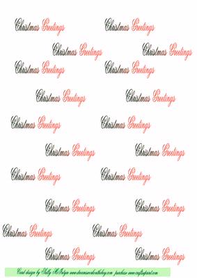 Christmas Greetings Backgrounds in Green and Red Other Colours Available