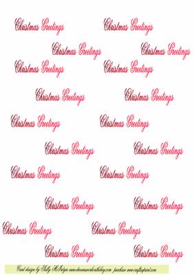 Christmas Greetings Backgrounds in Red Other Colours Available