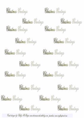 Christmas Greetings Backgrounds in Silver Tones Other Colours Available