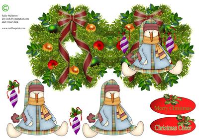 Christmas Wreath Shaped Card Merry Christmas Christmas Chee