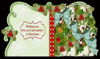 All About Christmas 4 Leaf Card with Extra Sentiments and Co