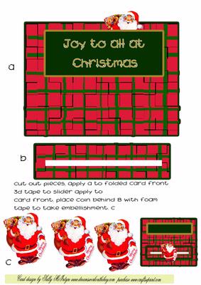 Santa Slider Card with Instructions