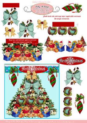 Flip and Flop Card Christmas Sprit Quick Double Dimension C