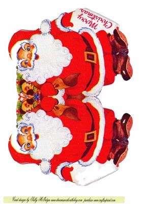 Santa Shaped Card