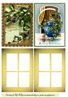 Christmas 3D the Window Over the Back Print