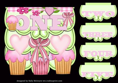 Fold and Flip First Birthday Card