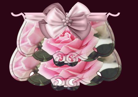 Fold and Flip Pink Rose with 16 Sentiments