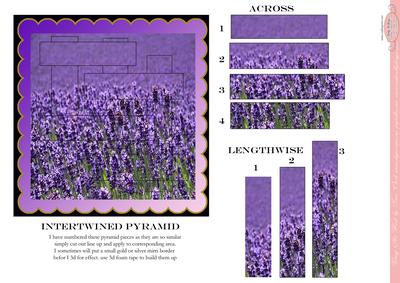 Intertwined Pyramid Fields of Lavender. Superb Finished Card