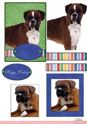 Boxer Dog 2 Card Sheet 2