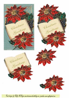 Vintage Christmas Poinsettia