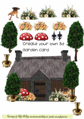 Create Your Own Garden Card 3D the Areas You Like