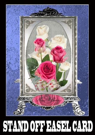 Silver Beauty Stand Off Easel Card
