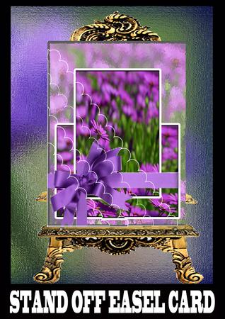 Stand Off Easel Card Fields of Flowers