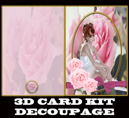 Dancer Girl 3D Kit Card with Insert