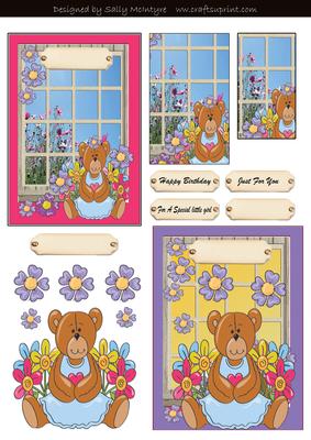 For a Special Little Girl Just for You Bears 2 Card Sheet