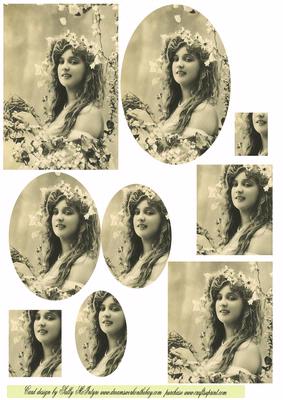 Vintage Beauty 2 Card Sheet