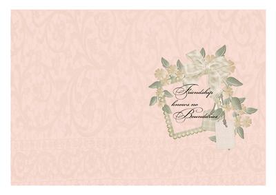 Antique Lace and Flowers Friendship Knows No Boundaries