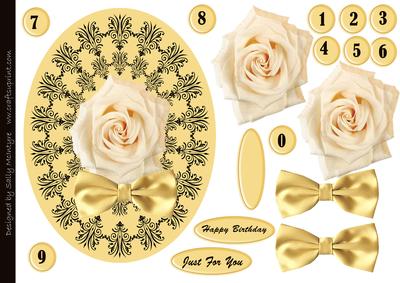 A Single Rose for You Numbers 0-9 for Any Age Group