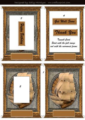 Ships on the High Sea Tunnell Card