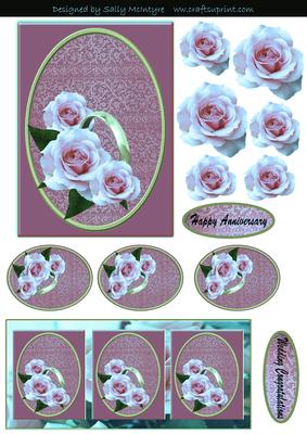 Antique Pink Wedding Anniversary Wedding Engagement 2 Card S