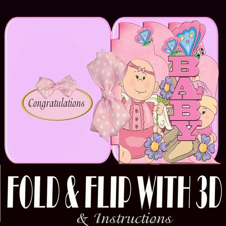 Fold and Flip Baby Girl with 3D and Instructions