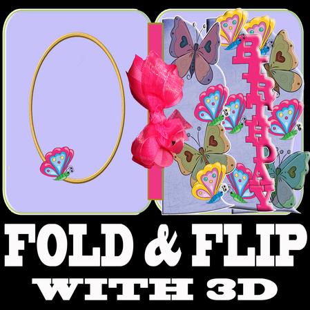 Butterfly Birthday Fold and Flip with Instructions