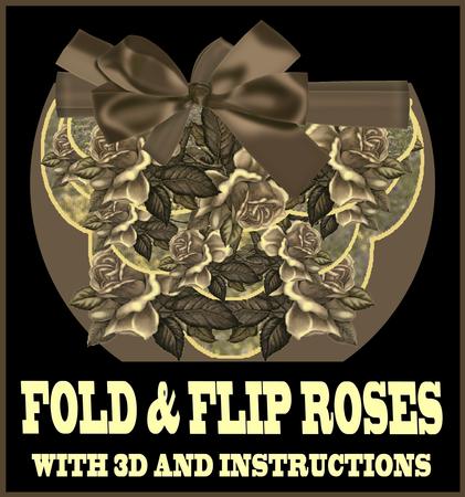 Antique Sepia Fold and Flip Card with Instructions