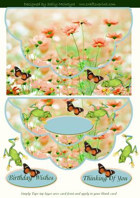 Frogs All Over Quick Card Birthday Wishes Thinking of You