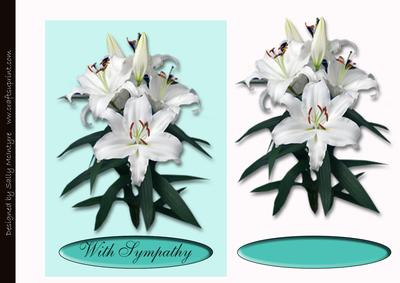 With Sympathy White Lilies or Birthday