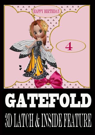 Gatefold for Little Girl with Numbers 0-9